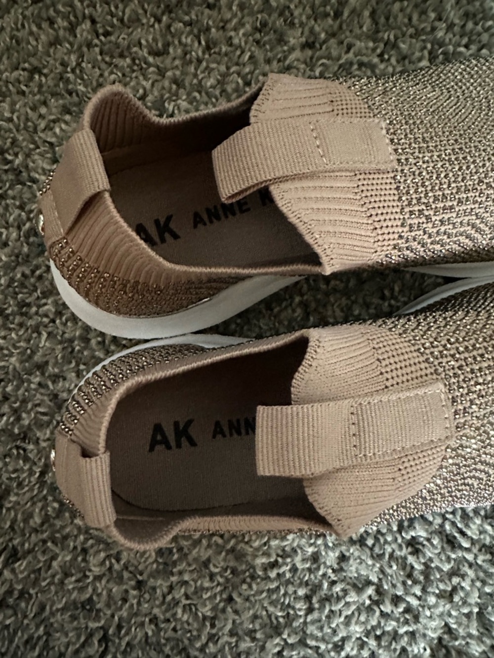 Anne Klein Slip-On Knit Sneakers with Sparkle - Picture 7 of 7